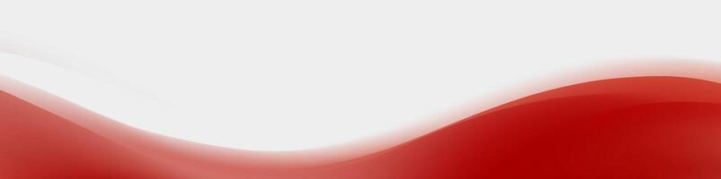 Bold and modern abstract banner with a flowing red wave. vector