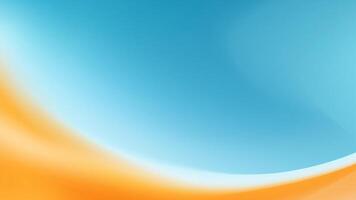 Warm and vibrant abstract background with a flowing orange and blue wave. vector