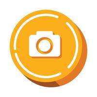 Camera 3d icon isolated on white background vector