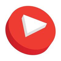 Play button icon isolated on white background vector
