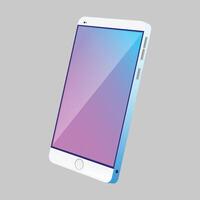 Isolated mobile phone on gray background vector