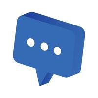 speech bubble message icon on white background vector