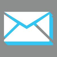 Envelope mail open communication icon on gray background vector