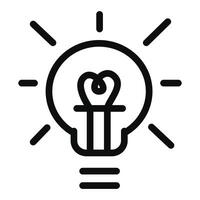 Light Bulb line icon isolated on white background vector