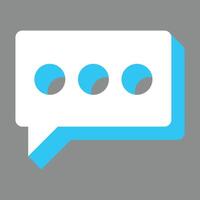 speech bubble message icon on the gray background vector