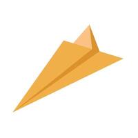 Paper plane flying symbolizing freedom and success on white vector
