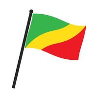 Republic of the Congo flag icon vector