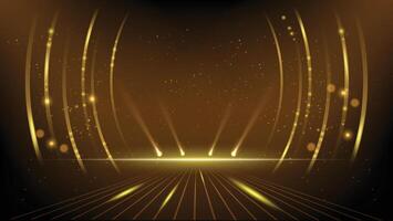 Black and Gold background abstract geometric shapes luxury design vector