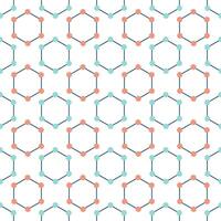 Seamless chemical pattern with benzene molecule. Infinite texture for analysis, exploration, ecology vector