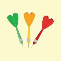 Set of dart with different color vector