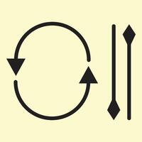 a circle with arrows pointing in different directions vector