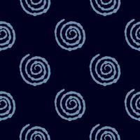 Drawings like a spiral, graphic elements. Blue patterns, sketches for creating packaging. vector