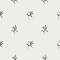 Seamless leaf pattern. An ancient sketch of leaves. A hand drawn. vector