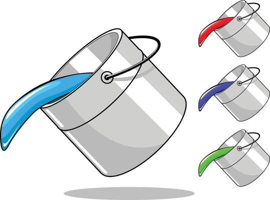 bucket with paint