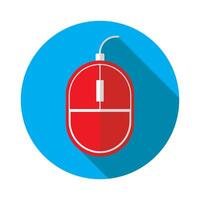 Computer mouse icon. Flat design style. Modern illustration for web site or mobile app vector