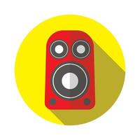 Speaker icon. Flat color design illustration. EPS 10 vector