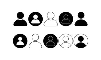 Profile Icon symbol, Black Outline User Icon, Account Profile vector