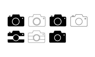 Camera icon set vector
