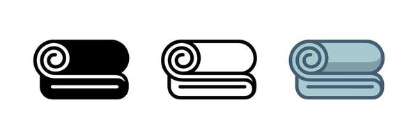 Three different types of toilet paper are shown vector