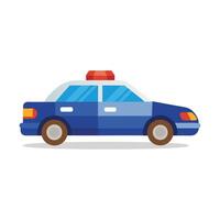Police Car Specialized Transport isolated flat illustration on white background. vector