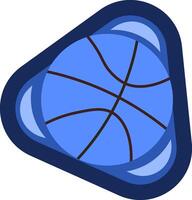 Abstract Blue Basketball in Triangle Frame vector