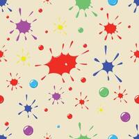 Seamless background with ink blobs vector