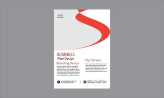 a business flyer design with a modern, clean look featuring red and gray tones. vector