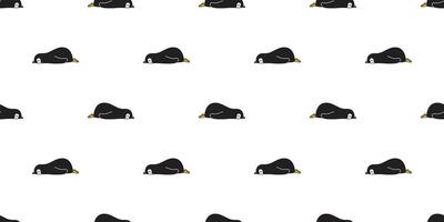 penguin sleeping seamless pattern doodle cartoon gift wrapping paper tile background repeat wallpaper illustration isolated design vector