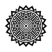Labyrinth Mandala - Intricate Design Representing the Journey of Self-Discovery and Inner Reflection vector