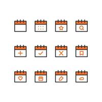 Calendar icon set. Date icons. Date icon set. vector