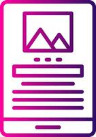 Flat Design Line Gradient Icon vector
