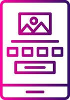 High Fidelity Wireframe Line Gradient Icon vector