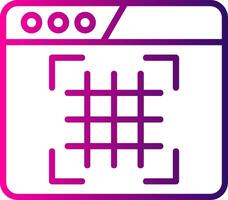 Grid Line Gradient Icon vector