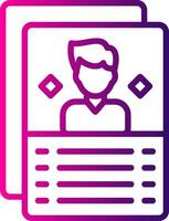 User Persona Line Gradient Icon vector