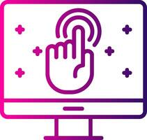 Call To Action Line Gradient Icon vector