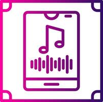 Vertical Rhythm Line Gradient Icon vector