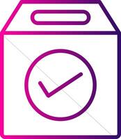 Checkbox Line Gradient Icon vector