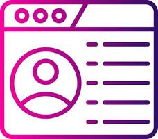 User Interface Line Gradient Icon vector