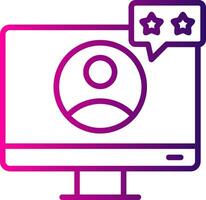 User Experience Line Gradient Icon vector