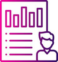 User Scenarios Line Gradient Icon vector