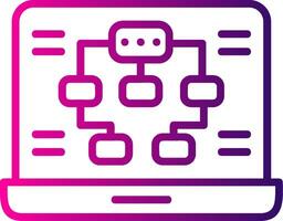Information Architecture Line Gradient Icon vector