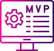 Minimum Viable Product Line Gradient Icon vector