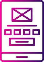 Low Fidelity Wireframe Line Gradient Icon vector