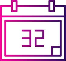 Calendar Line Gradient Icon vector