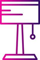 Desk Lamp Line Gradient Icon vector