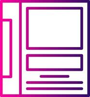 Dictionary Line Gradient Icon vector