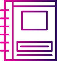 Notebook Line Gradient Icon vector