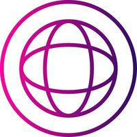 Globe Line Gradient Icon vector