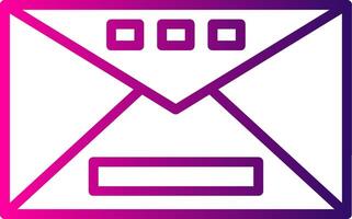 Mail Line Gradient Icon vector
