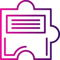 Puzzle Line Gradient Icon vector